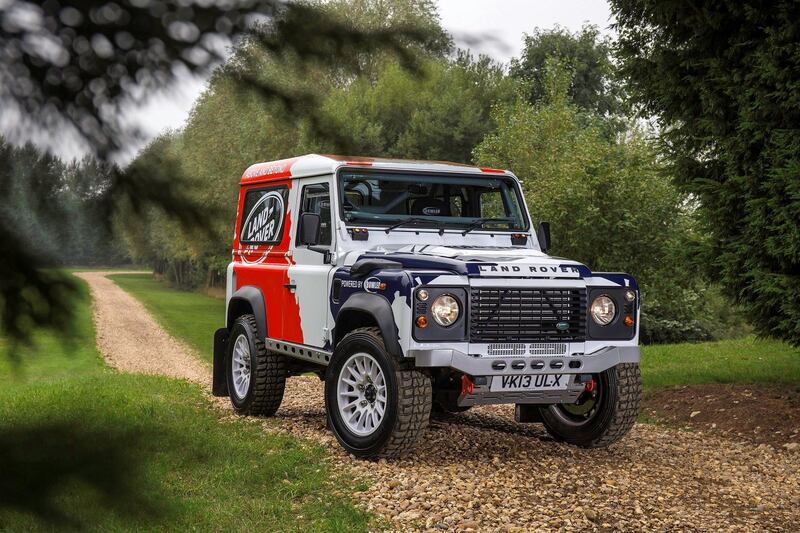 A special edition Land Rover, built to celebrate the acquisition of Bowler. JLR