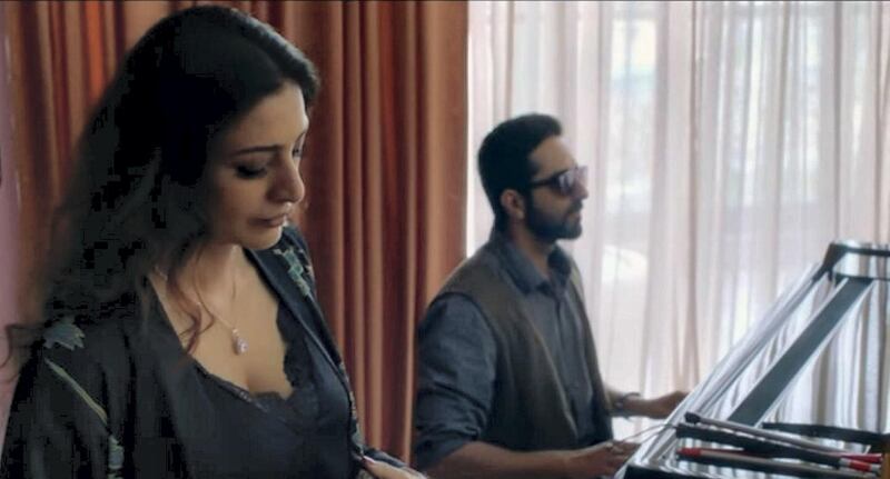 'AndhaDhun' (2018), directed by Sriram Raghavan, stars Radhika Apte, left and Ayushmann Khurrana. Panorama Studios