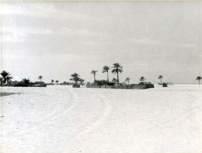 The town of Abu Dhabi, 1953. BP Archives