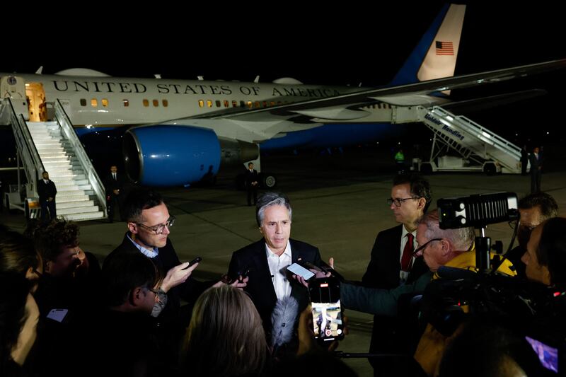 US Secretary of State Antony Blinken landed in Greece for talks. AFP