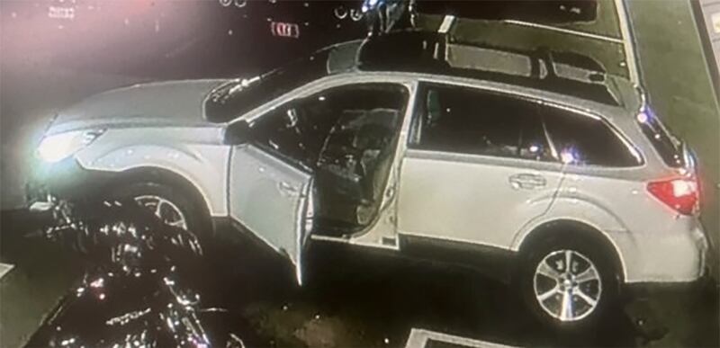 Police posted a picture a vehicle believed to be linked to the gunman behind the shootings in Lewiston. AP