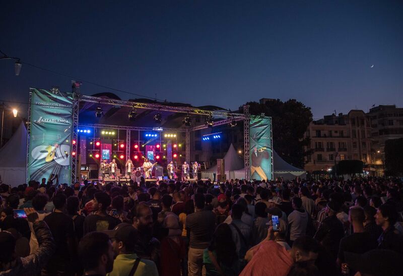 About 5,000 people attended the first day of the 2022 Jazzablanca Festival. Photo: Mohamed Filali Anssari