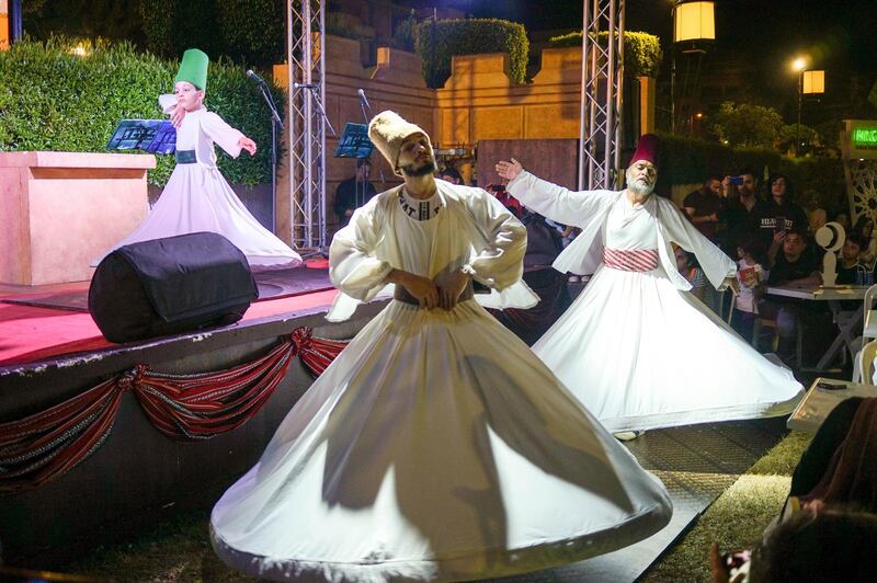 Sufi dancers at the Ramadan village in Tripoli. Photo: Olivia Cuthbert 