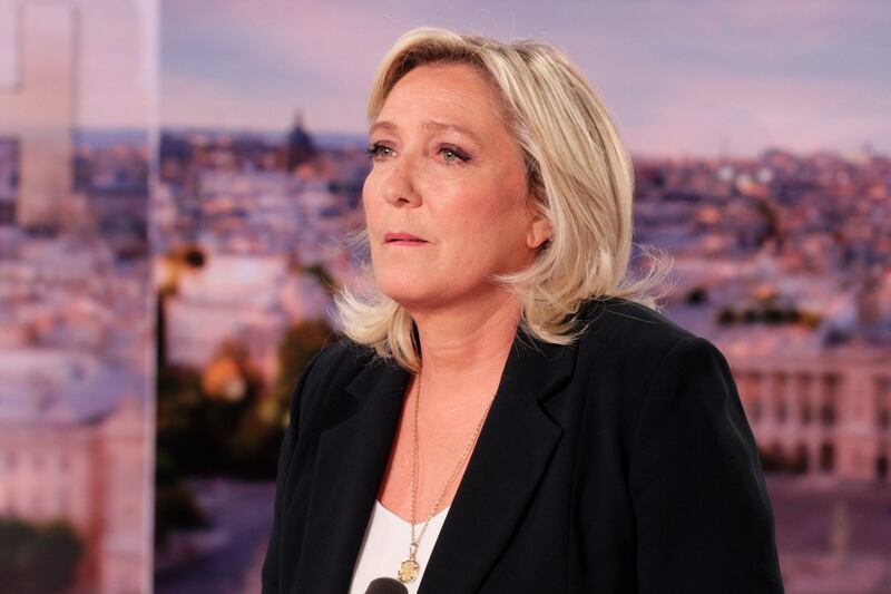 Marine Le Pen has pledged to restore law and order in estates blighted by drug-related crime. AFP