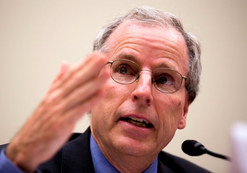 Robert Ford, a Senior Fellow at the Middle East Institute, speaks during a hearing convened by the House Foreign Affairs Committee in Washington, DC on June 17, 2015, to examine the use of chemical weapons in Syria by the Assad regime. AFP PHOTO/ ANDREW CABALLERO-REYNOLDS / AFP PHOTO / Andrew Caballero-Reynolds