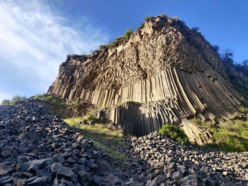 The Symphony of Stones in Garni, central Armenia, are made of symmetrical hexagonal and pentagonal basalt columns measuring almost 50 metres high. Photo: Unsplash