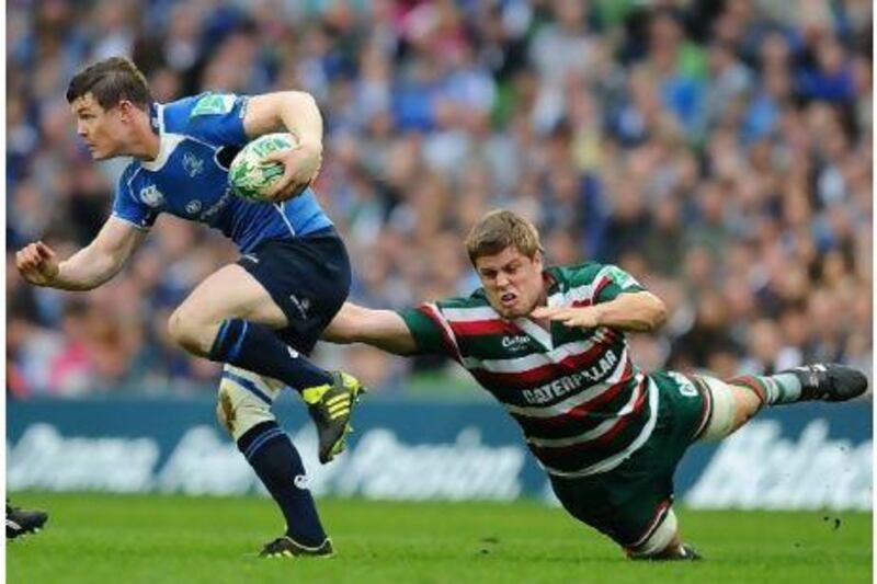 Brian O'Driscoll, left, is focused on Leinster's European Cup semi-final against Toulouse.