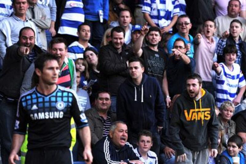 The Queens Park Rangers fans always make visiting players feel welcome at Loftus Road.