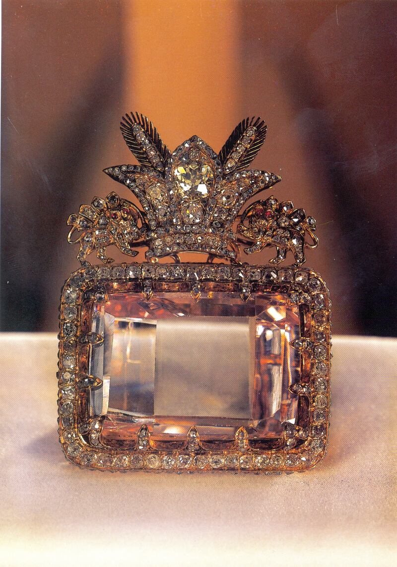 The Daria-i-Noor diamond is another of the world's largest cut diamonds, and is part of the Iranian National Jewels collection of the Central Bank of Iran. Wikimedia Commons