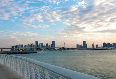 Abu Dhabi, United Arab Emirates, November 25, 2019.  
  Abu Dhabi, United Arab Emirates, November 25, 2019.  
  FOR :  standalone
  --  Beautiful Al Reem Island during sunset.
Victor Besa / The National
Section:  NA
Reporter:  Alexandra Chaves