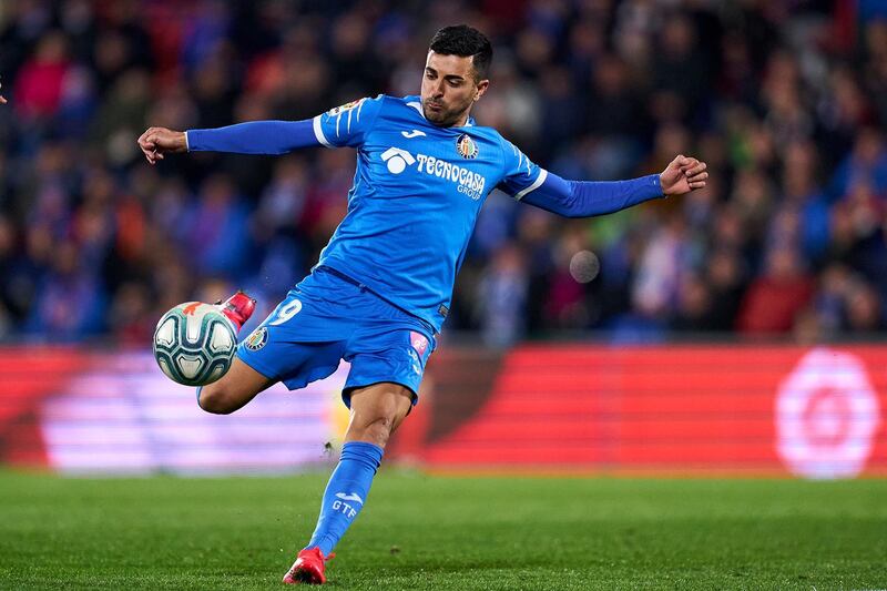 GETAFE, SPAIN - MARCH 07: Angel Luis Rodriguez of Getafe CF in action during the Liga match between Getafe CF and RC Celta de Vigo at Coliseum Alfonso Perez on March 07, 2020 in Getafe, Spain. (Photo by Diego Gonzalez/Quality Sport Images/Getty Images)