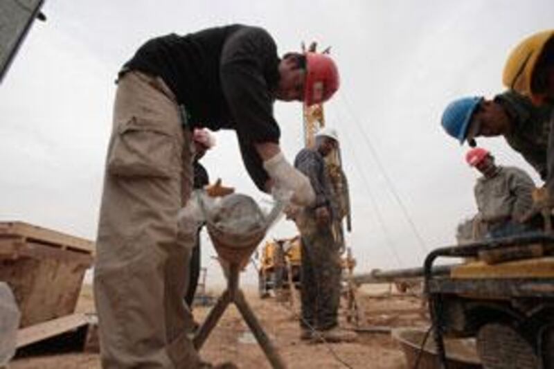 French and Jordanian geologists work at a uranium mining project in central Jordan. Jordan is hoping to become the second Arab state after the UAE to construct a civilian nuclear power plant.