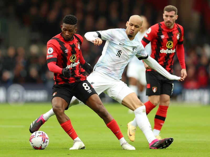 Fabinho - 5 Looked way short of his best as he struggled to track Billing’s late runs into the box. Subbed early for Henderson in the second half. Getty