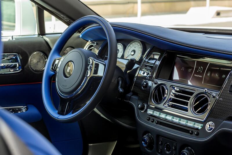 The dashboard of a Wraith. Courtesy Abu Dhabi Motors