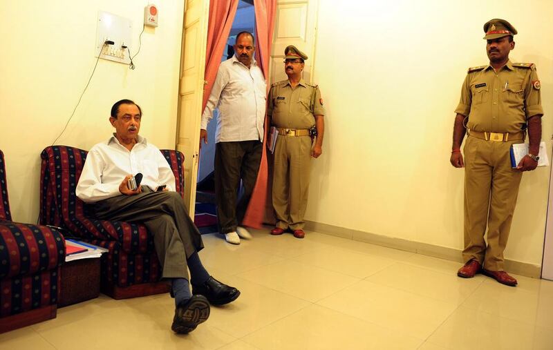 Indian Uttar Pradesh Director General of Police Anand Lal Banerjee, left, acknowledged there had been some “bad handling” of cases but said claims of apathy among his force were wide of the mark. Sanjay Kanojia/AFP Photo