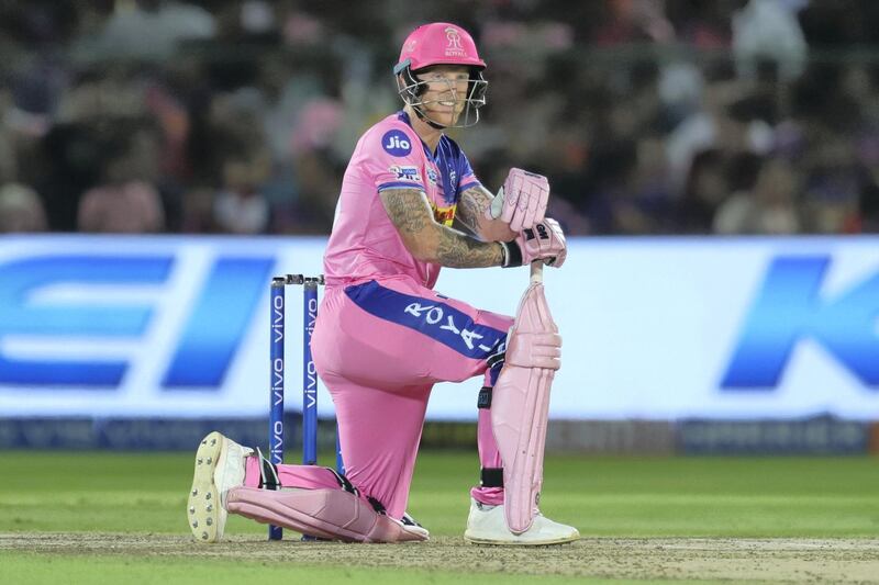 Benjamin Stokes of Rajasthan Royals reacts during match 21 of the Vivo Indian Premier League Season 12, 2019 between the Rajasthan Royals and the Kolkata Knight Riders held at the Sawai Mansingh Stadium in Jaipur on the 7th April 2019

Photo by: Deepak Malik /SPORTZPICS for BCCI