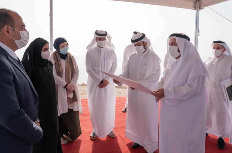 Sheikh Dr Sultan was briefed on a new road leading to the project.