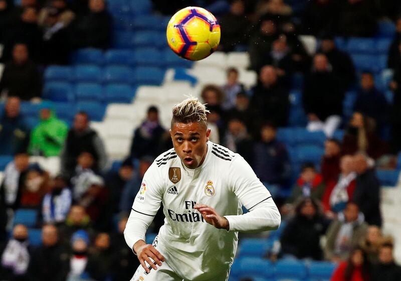Real Madrid's Mariano scores the side's third goal. Reuters