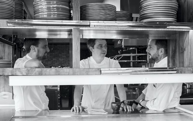 Chef Colin Clague of Ruya, right, with Scott Price, centre, and Nick Alvis of Folly 