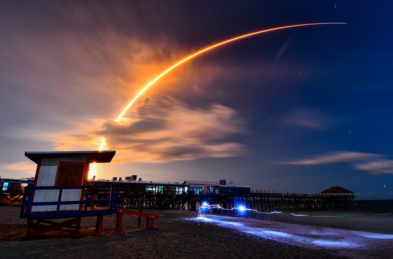 A SpaceX Falcon 9 rocket lifts off from Cape Canaveral Space Force Station, Florida. AP
