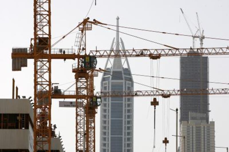 ??The UAE's total spending on construction contracts was 4 per cent higher last year than the Saudi total. Pawan Singh / The National