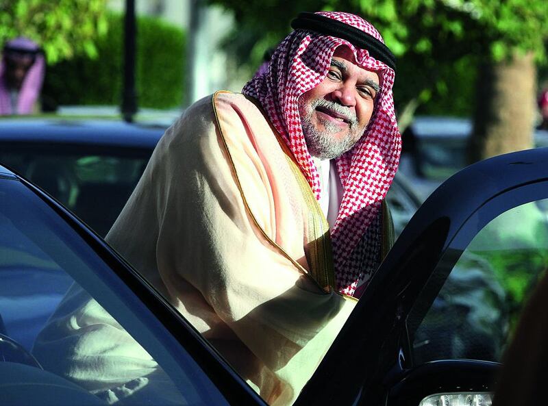 Prince Bandar bin Sultan in Riyadh on March 3, 2007. Hassan Ammar / AFP Photo