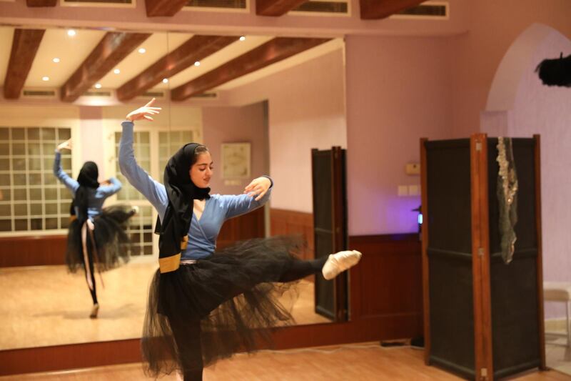 epa06660854 Young Saudi ballet instructor, Rana, practices ballet during a training session at the Jeddah Ballet Academy, in Jeddah, Saudi Arabia, 22 February 2018 (issued 11 April 2018). Rana is one of the very few Saudi ballet practitioners. She started Ballet eight years earlier when she was living in Riyadh. After moving to Jeddah with her family, she joined the Jeddah Ballet Academy which was opened by California-born Mary Francis, and started as ballet instructor course on top, she also offered ballet classes to children with Down syndrome in a bid to bring ballet to more people as part of her graduation project. She said that she was very lucky, as her family supported her from the beginning and although it is unusual and a challenge to be a ballet dancer in Saudi Arabia, she told epa reporter of the optimism she felt towards the changes that have started in the country within the 2030 project Crown Prince of Saudi Arabia has announced in the past year. When asked what were the challenges she could see for being a ballerina in Saudi Arabia, Rana explains that the most obvious one is the lack in general of Islamic appropriate Tutu /dress to practice ballet for Hijab girls but that was also general about veiled dancers in other parts of the world. Watching a ballet show is not a usual cultural outing in the kingdom yet but that has not prevented her for taking part in ballet recitals with her schools and her students for the past eight years.  EPA/AMEL PAIN  ATTENTION: This Image is part of a PHOTO SET