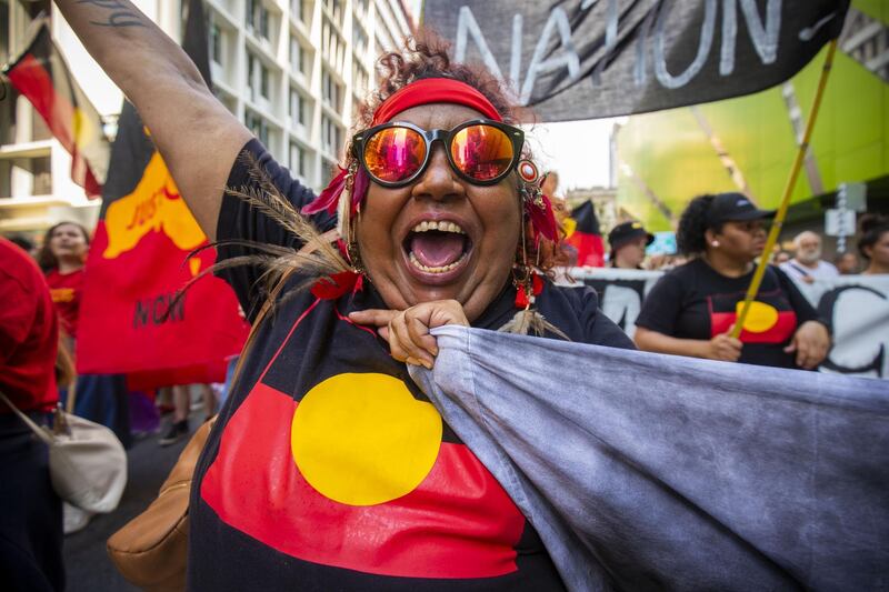 Climate Emergency Protesters hold a rally in Brisbane, Australia. Getty Images