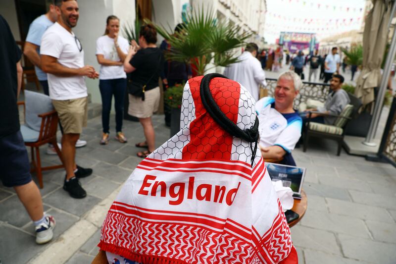 England fans have travelled in large numbers to Doha. Reuters