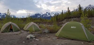 The campsite in Wrangell St Elias National Park. 