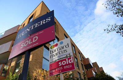 Properties for sale in London. UK house prices fell 2. 3 percent in November, according to the the Halifax House Price Index. EPA