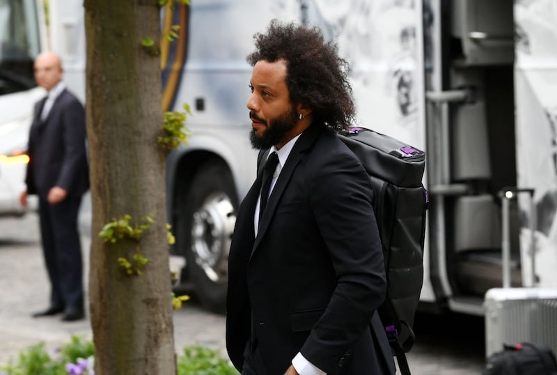 Real Madrid's Brazilian defender Marcelo at the team hotel in Chantilly. AFP