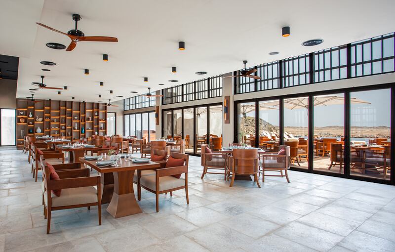 The indoor dining space at SeaSalt in Alila Hinu Bay is light and airy. All photos: Alila Hinu Bay