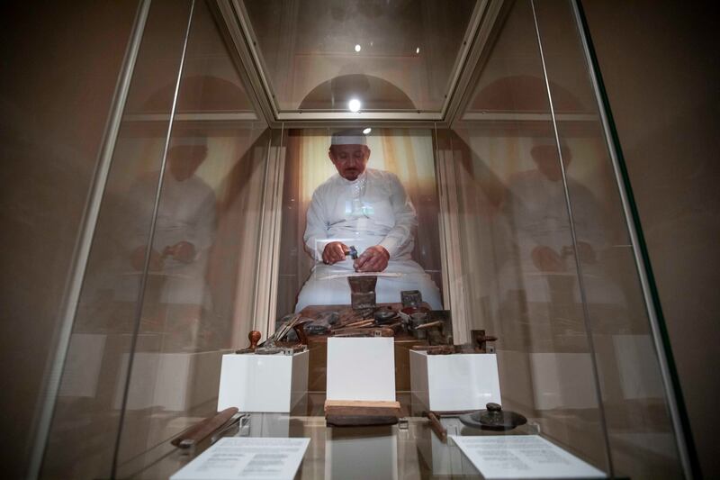 Abdullah Rashid Mohammed, Sheikh Al-Sagha (master craftsman). All photos: Leslie Pableo / The National