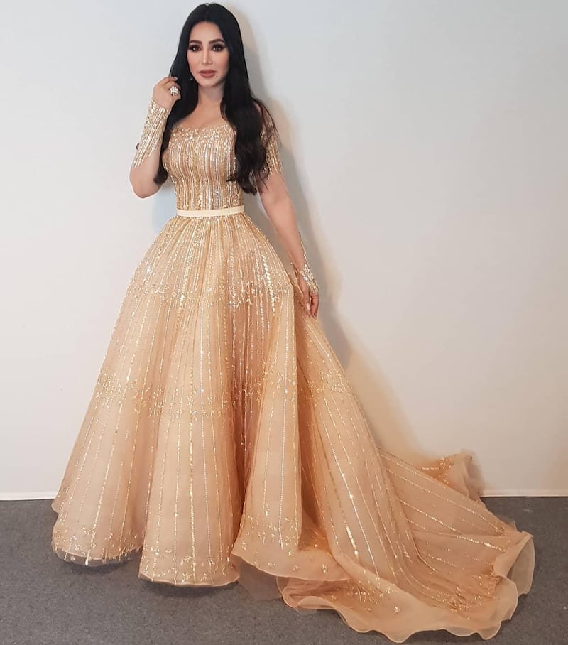 Saudi Arabian television presenter Lojain Omran acted as MC at the third Dubai royal wedding celebrations. Instagram / Lojain Omran 