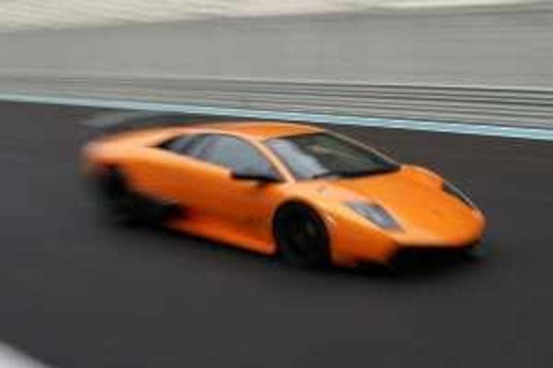 United Arab Emirates - Abu Dhabi - Dec 06 - 2009 : Lamborghini SuperVeloce road test at Yas Marina Circuit. ( Jaime Puebla / The National ) *** Local Caption ***  JP Lamborghini 02.jpg