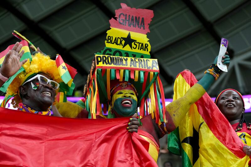 Ghana's fans in the stands. PA