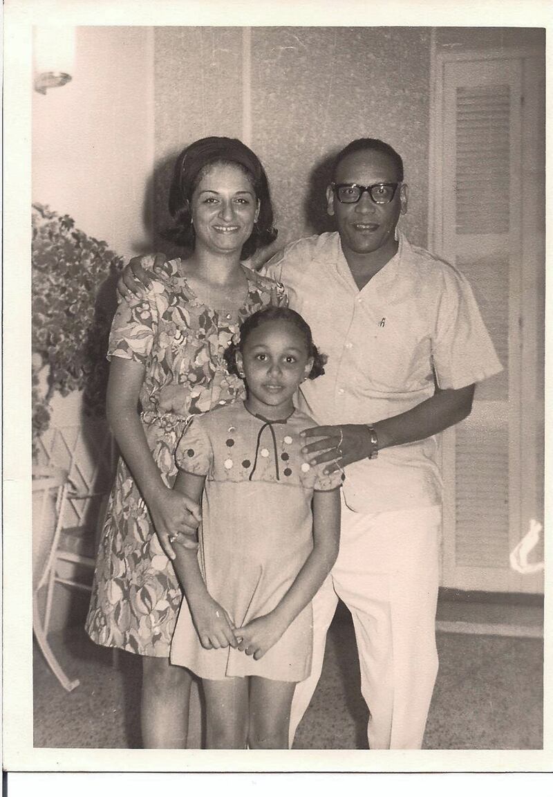 The young Leila with her mother, an Egyptian university lecturer, and father, a Sudanese businessman. Courtesy Leila Aboulela