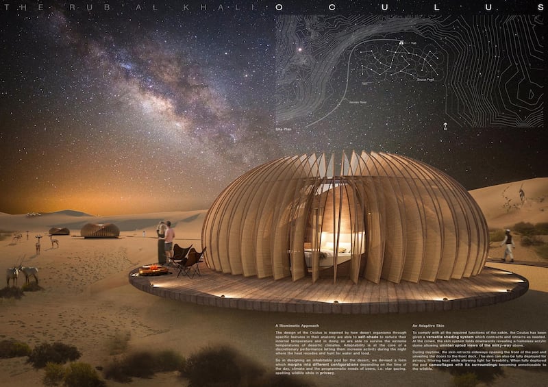 2nd winner of the Mega Dunes Ecolodge competition. Courtesy Environment Agency – Abu Dhabi, EAD