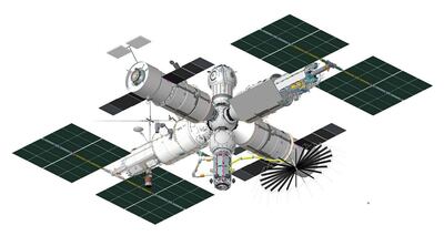 A concept of Russia's new space station. Photo: Katya Pavlushchenko Twitter