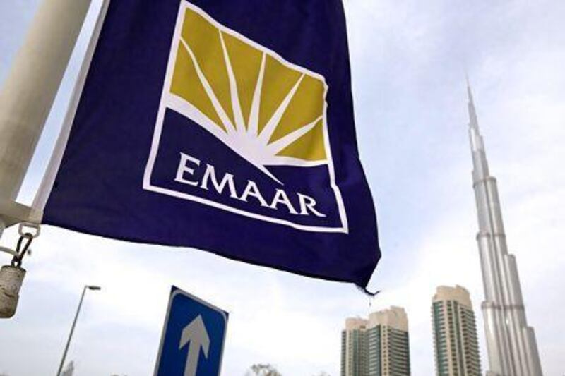 Emaar Properties gained 1.6 per cent to Dh3.71. Jeff Topping / The National