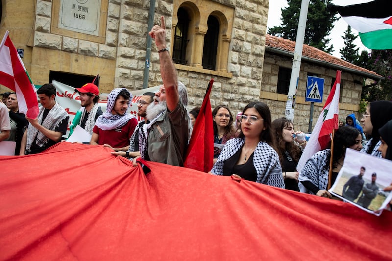 Co-ordinated protests were held throughout the country, including at the American University of Beirut, Lebanese American University, the Lebanese International University's Beirut and Bekaa branches, the University Saint Joseph in Beirut and the Holy Spirit University of Kaslik in Jounieh.

