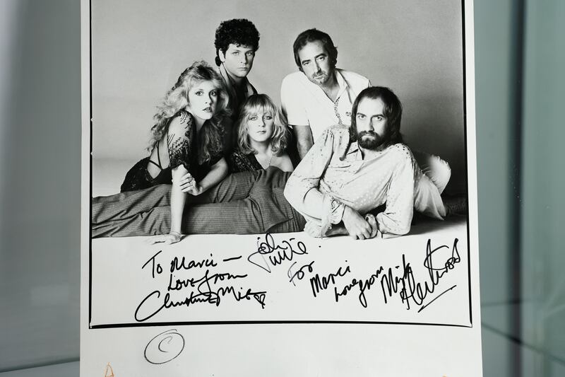A signed photo of Fleetwood Mac band members. EPA