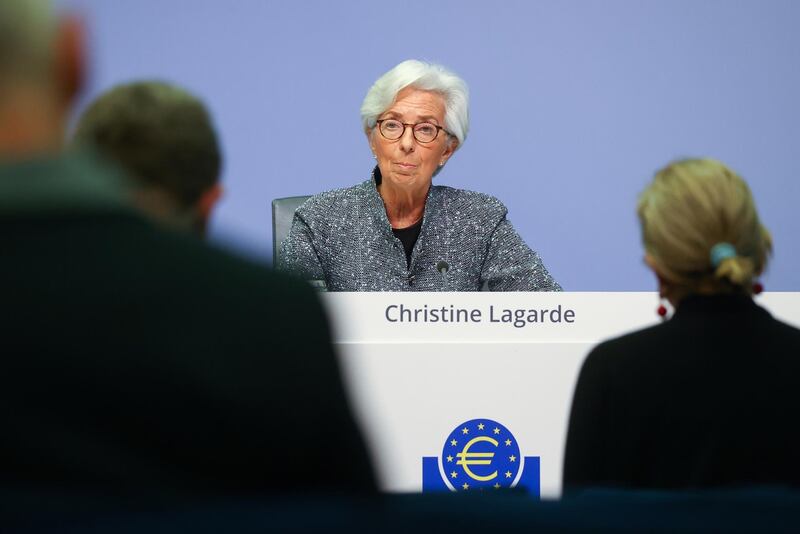 European Central Bank (ECB) President Christine Lagarde addresses a news conference on the outcome of the meeting of the Governing Council, in Frankfurt, Germany, March 12, 2020. REUTERS/Kai Pfaffenbach