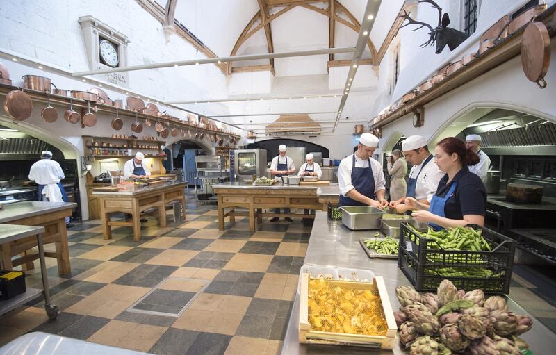 The Royal Kitchens at Windsor Castle begin Preparations for the wedding banquet for the upcoming marriage ceremony of Prince Harry and Meghan Markle in Windsor, Britain. David Parker / Getty Images