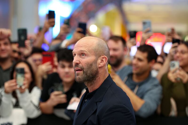 Actor Jason Statham meets fans at Reel Cinema, Dubai Mall, Dubai. Chris Whiteoak / The National