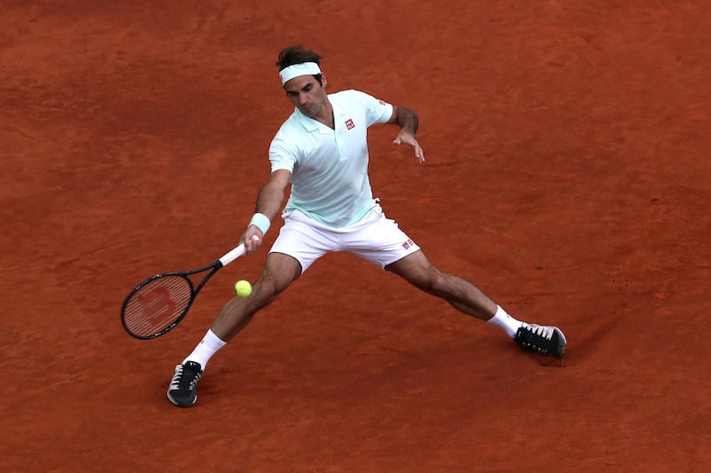 Tennis - ATP 1000 - Madrid Open - The Caja Magica, Madrid, Spain - May 7, 2019   Switzerland's Roger Federer in action during his round of 32 match against France's Richard Gasquet   REUTERS/Sergio Perez