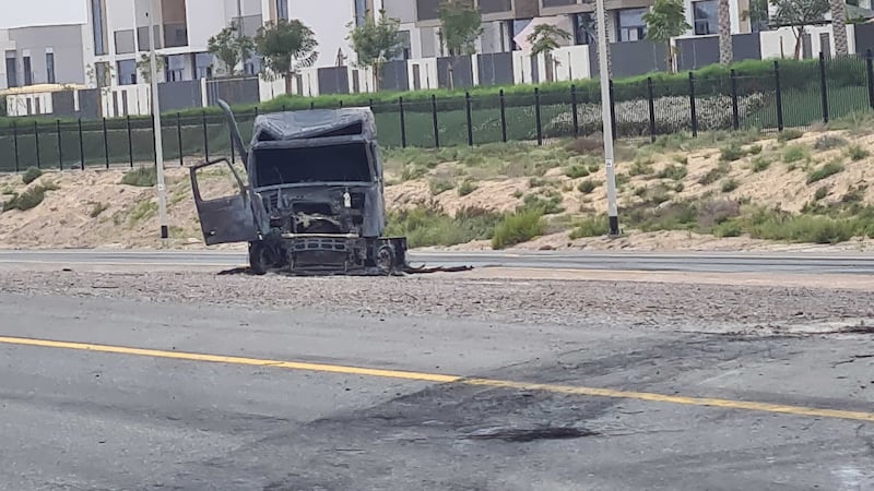 The fire happened on the E611 in Dubai near Arabian Ranches 3. The National