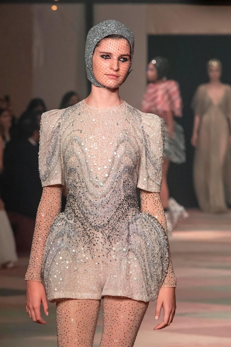 DUBAI, UNITED ARAB EMIRATES. 18 MARCH 2019. A look from Dior's spring 2019 haute couture collection, presented in Dubai. (Photo: Antonie Robertson/The National) Journalist: Salina Denman Section: Liefstyle.