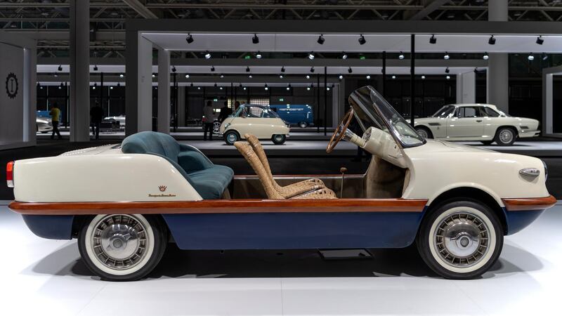 A Fiat 500 Spiaggia Boano (1958) on display. EPA